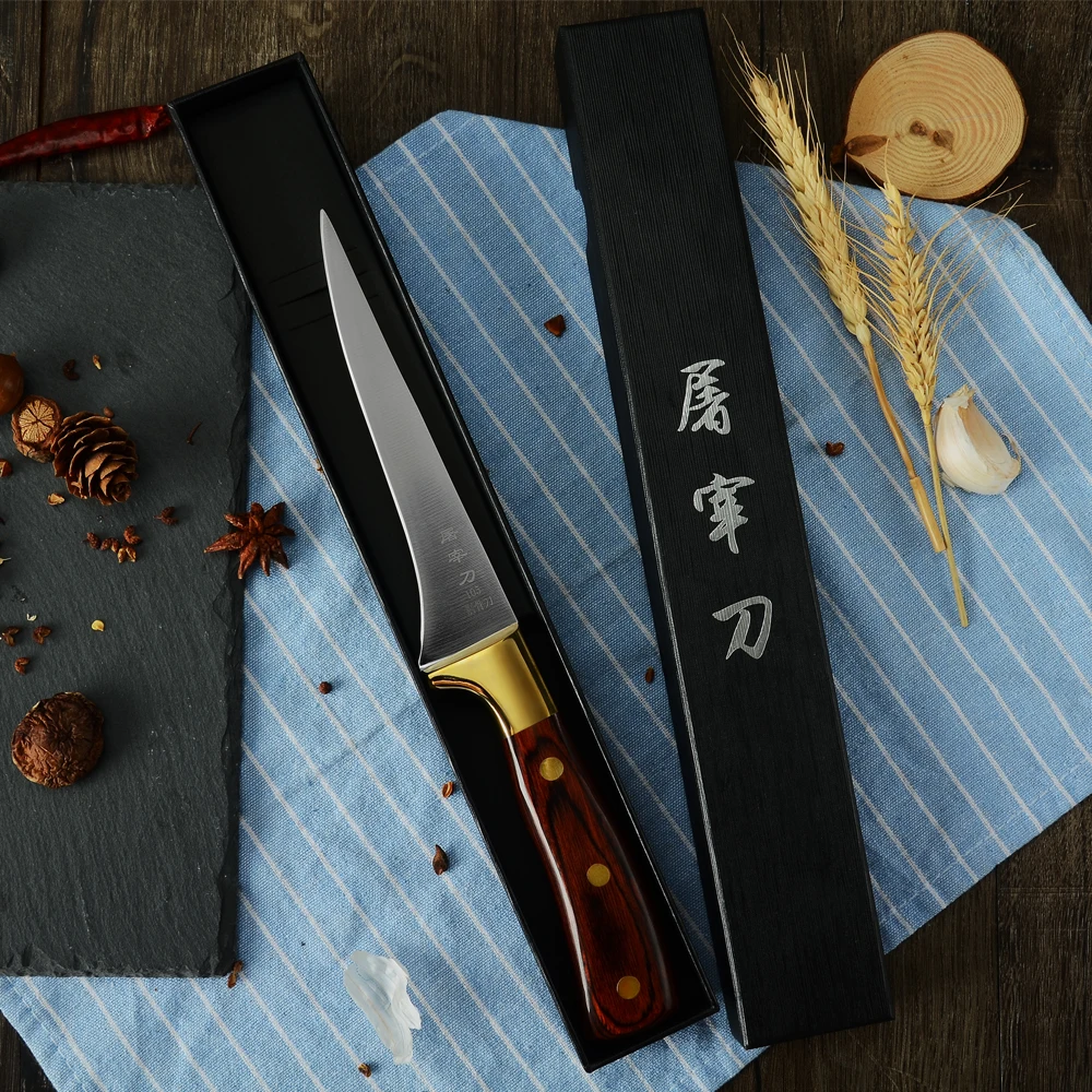 

5.5 inch Kitchen Boning Knife Stainless Steel Forged Slicing Meat Fish Sushi Sashimi Petty Raw Fish Filleting Utility Kitchen Kn