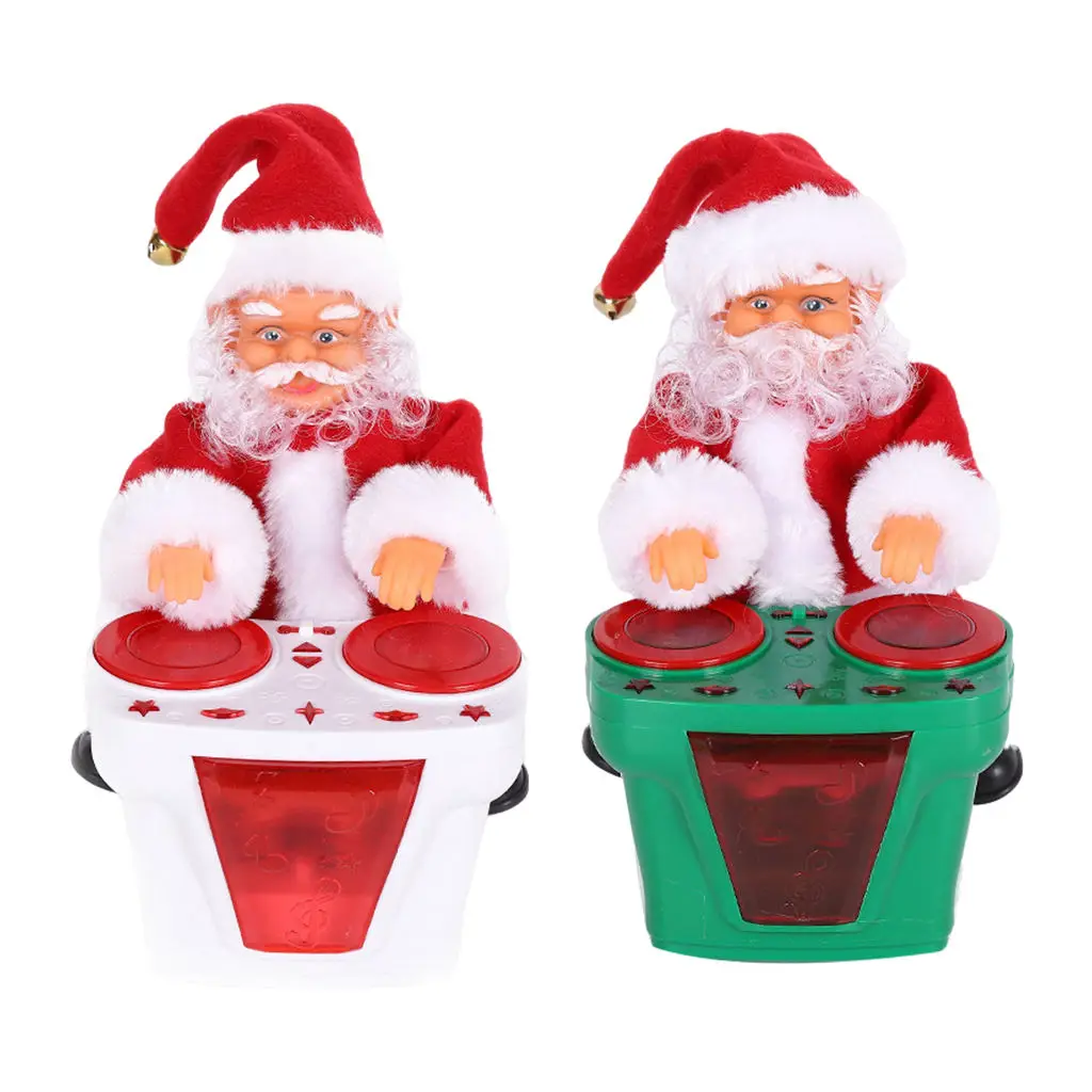 

Рождественская электрическая плюшевая игрушка Санта-Клаус, игрушечная кукла для пения С диском для детей