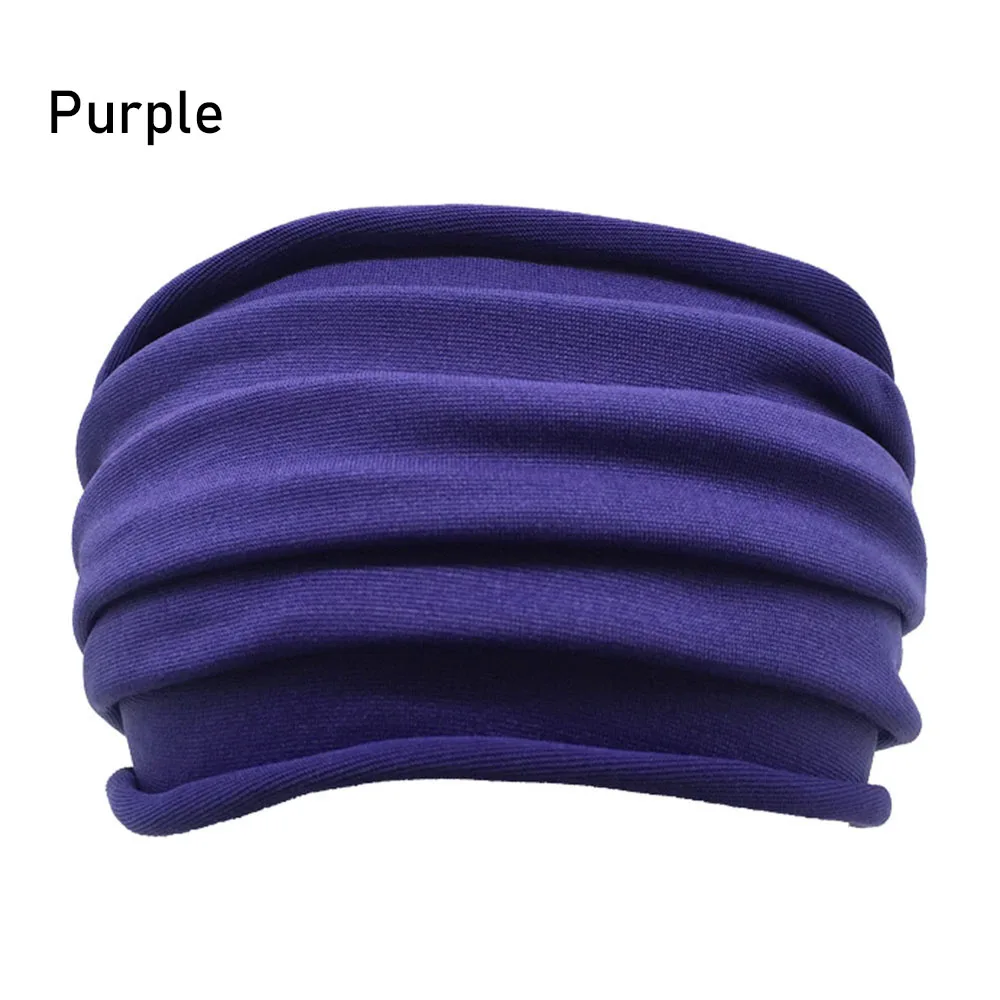 

Nonslip Elastic Folds Yoga Hairband Fashion Wide Sports Headband Running Accessories Summer Stretch Hair Band 13 Colors
