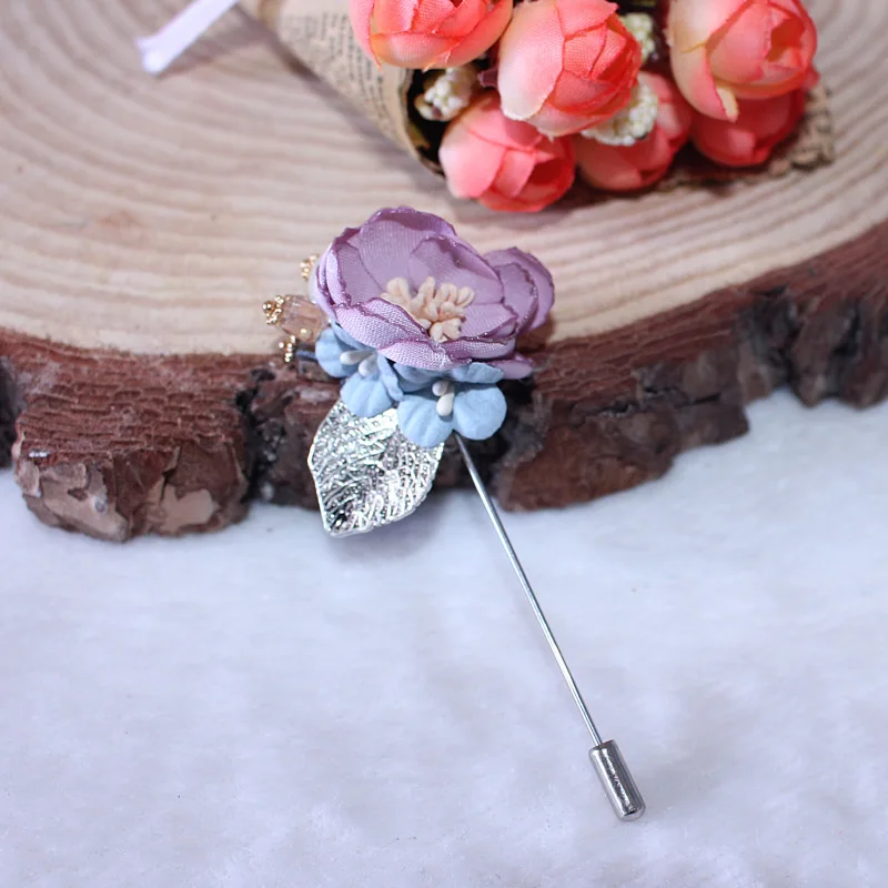I Remiel ткань цветок роскошное украшение длинная игольчатая брошь значок отворот