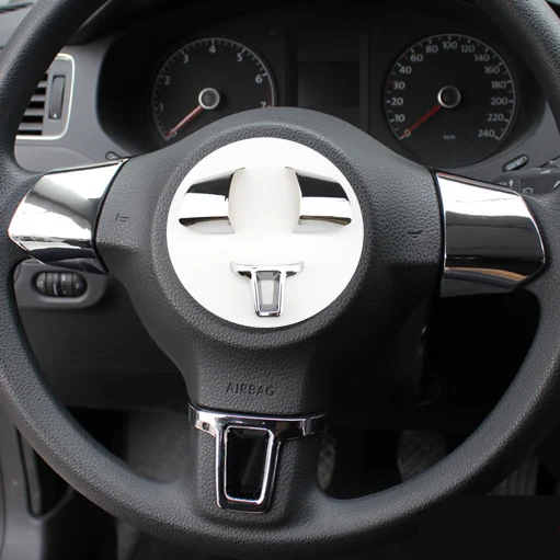 3 шт./комплект декоративные блестки на руль для Volkswagen VW Golf 6 MK6 Polo Jetta MK5 2009 2010 2011