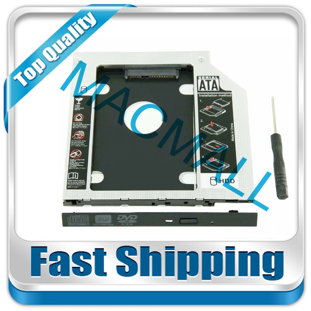 Новинка для Dell Inspiron 15 5000 5100 5555 5558 5559 3521 3558 3576 5570 9 5 мм 2nd SATA жесткий диск HDD SSD корпус