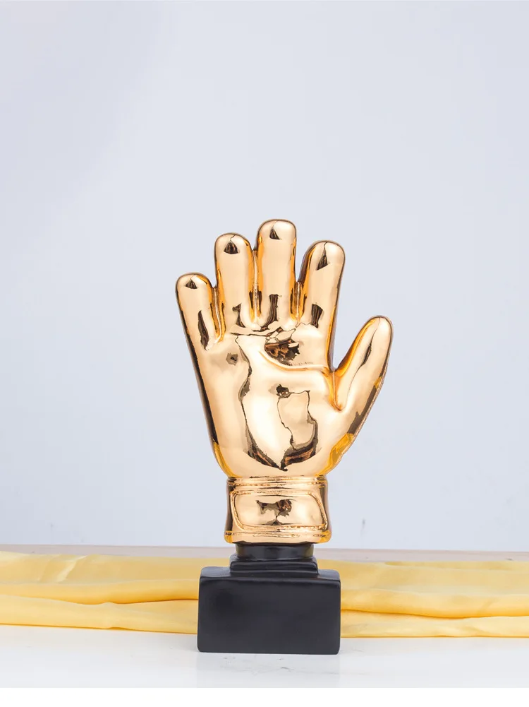 Золотые перчатки для футбола трофей креативный медаль вратаря с гальваническим