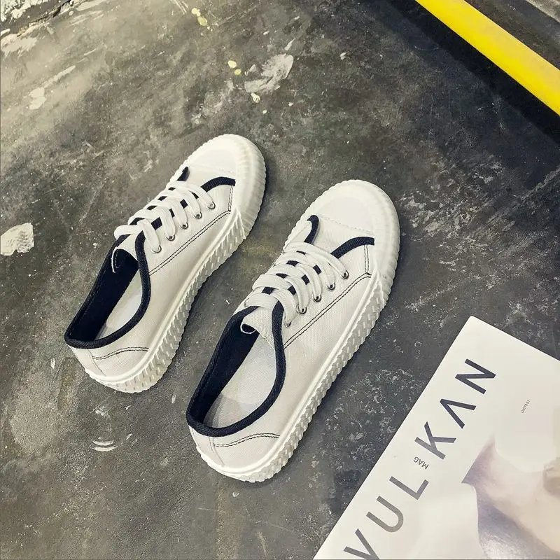 

Women Shoes Summer 2020 Spring Women White Casual Shoes Breathable Flats Fashion Breathable Women Sneakers Lace Up Canvas Shoes