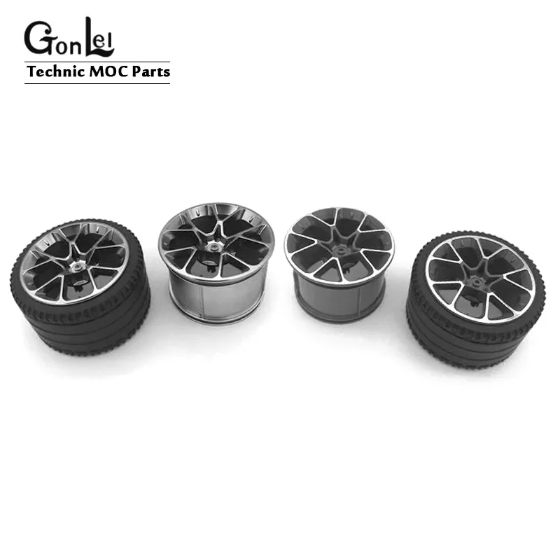 2 шт./лот Technic Wheel Hub RIM WIDE DIA. 62.3x42мм и шины 81 6x44 мм ZR прямой протектор подходит для 42083