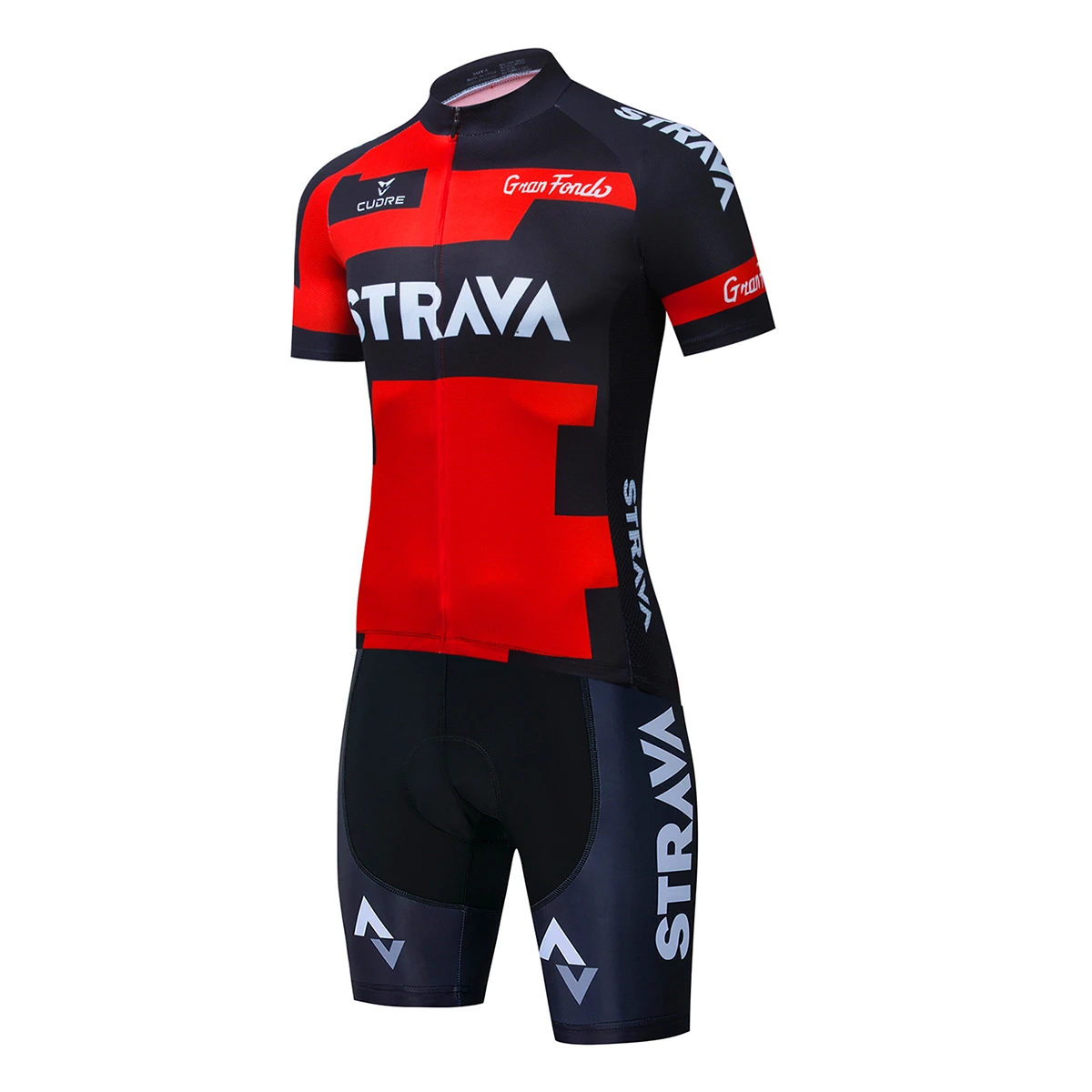 

2021 STRAVA Summer short Sleeve Cycling Jersey Set Bib Pants Ropa Ciclismo Bicycle Clothing MTB Bike Jersey Uniform Mens Clothes