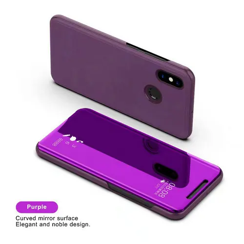 Purple Умный флип-чехол для Xiaomi Redmi Note 7 Note 5 6 Pro mi rror, чехол с полным покрытием, противоударный чехол для телефона, чехол для Xiaomi mi 9 SE 8 Lite - Цвет: Purple