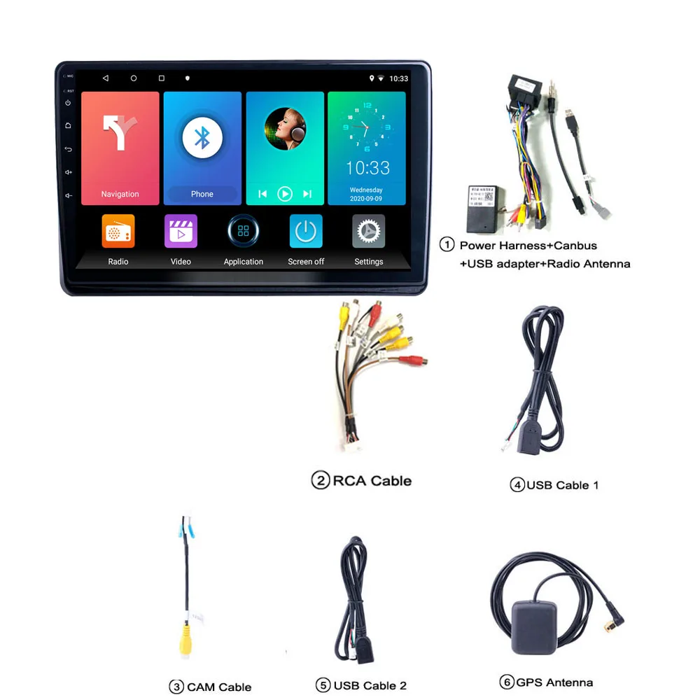 

2 Din Android Car Radio For Citroen C4L 2019 WIFI Navigation GPS FM Bluetooth HD DVR Car Multimedia Player Head Unit Autoradio