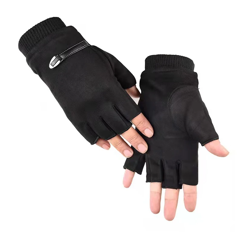 

Женские и мужские теплые перчатки без пальцев, перчатки без пальцев для бега на открытом воздухе и езды на велосипеде, зимние велосипедные п...