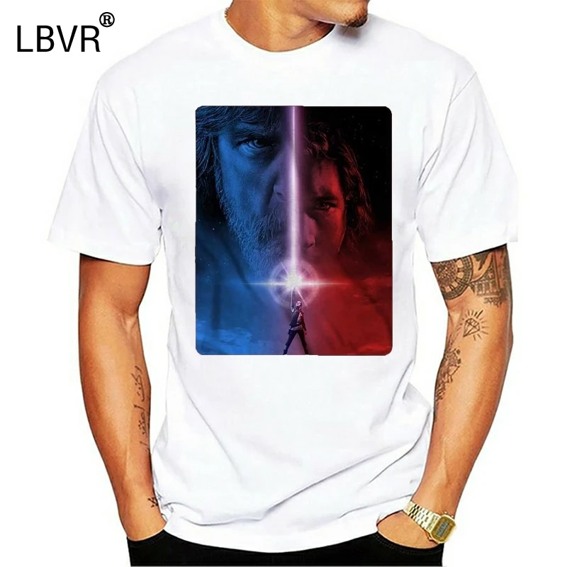 Последняя футболка из фильма джедаев плакат световой меч Рей Люк Скайуокер Кайло