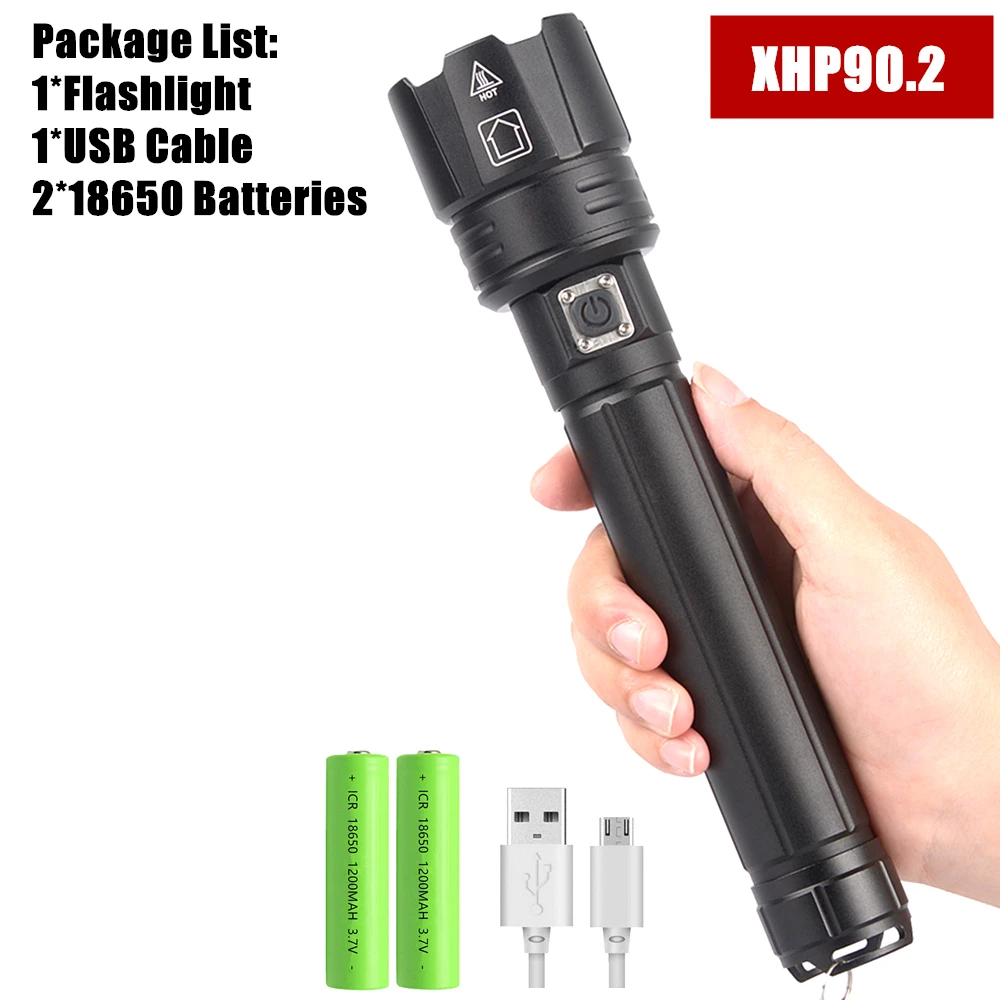 Option F Xhp90 xhp90.2 xhp70.2 Мощный USB светодиодный фонарь, ручная лампа 26650 18650, перезаряжаемый тактический фонарь - Emitting Color: Option F