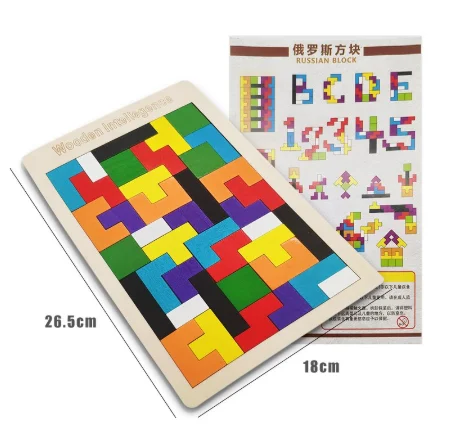 Новинка высокое качество деревянная головоломка танграмма для Тетрис игрушки