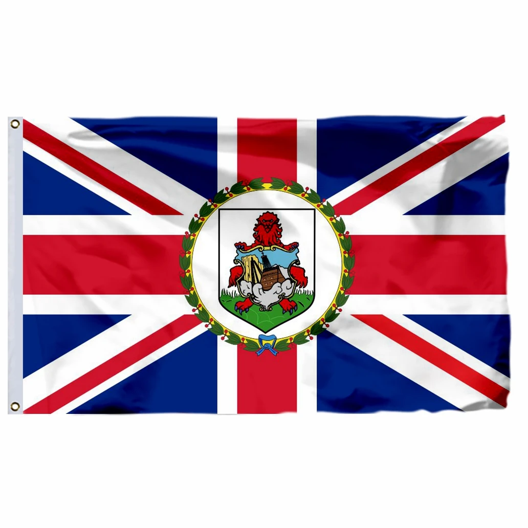 

British Governor Bermuda Flag 90X150CM 4X6FT Double Stitched High Quality 3X5FT Banner Free Shipping