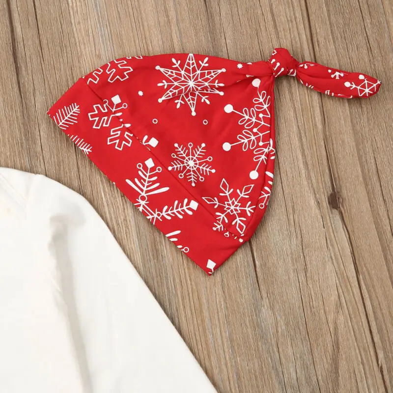 

3pcs Baby Boy Newborn Clothes My First Christmas Romper +pants Outfit Headband