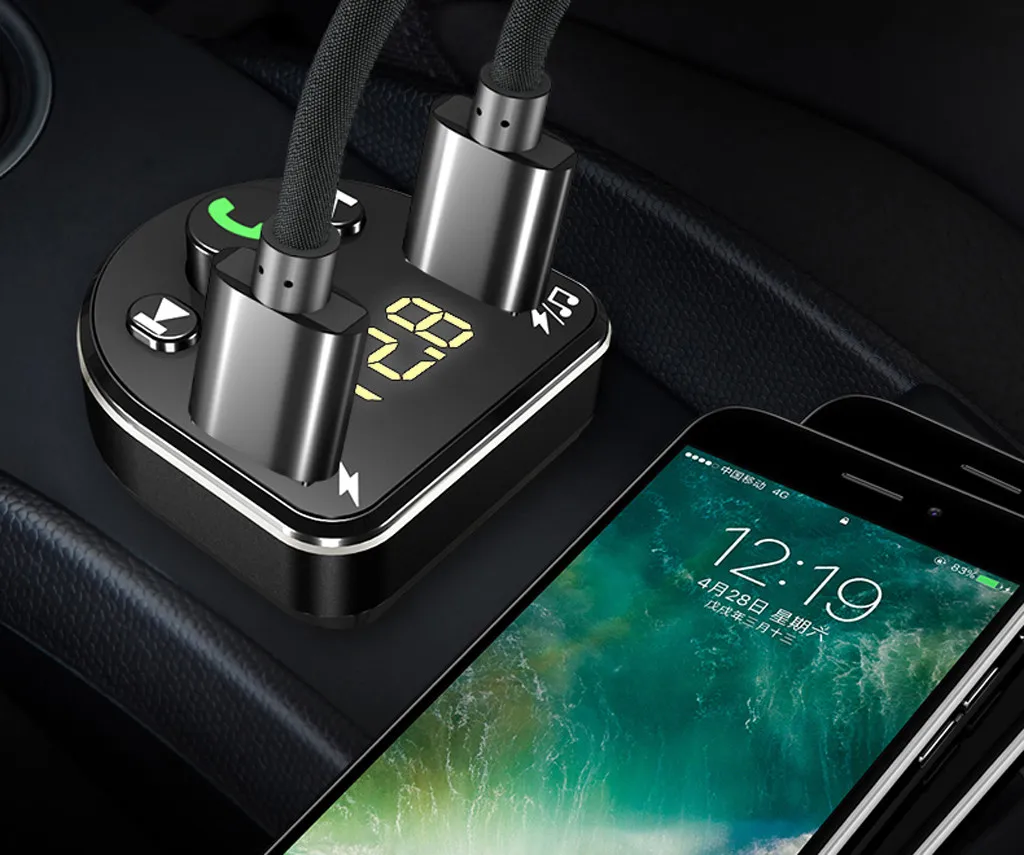 Handsfree беспроводной Bluetooth fm-передатчик lcd MP3-плеер USB зарядное устройство Aux