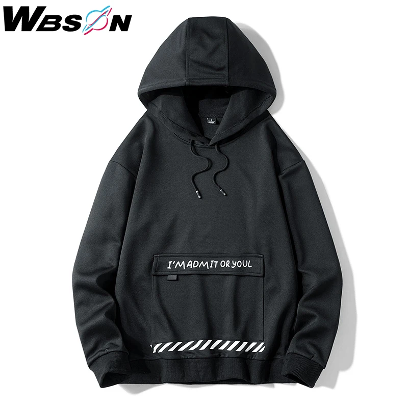 Wbson модный бренд мужские толстовки 2020 весна осень повседневные свитшоты
