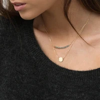 jujie combination stainless steel necklaces for women 2020 simple pendants necklace luxury chokers necklace jewelry dropshipping