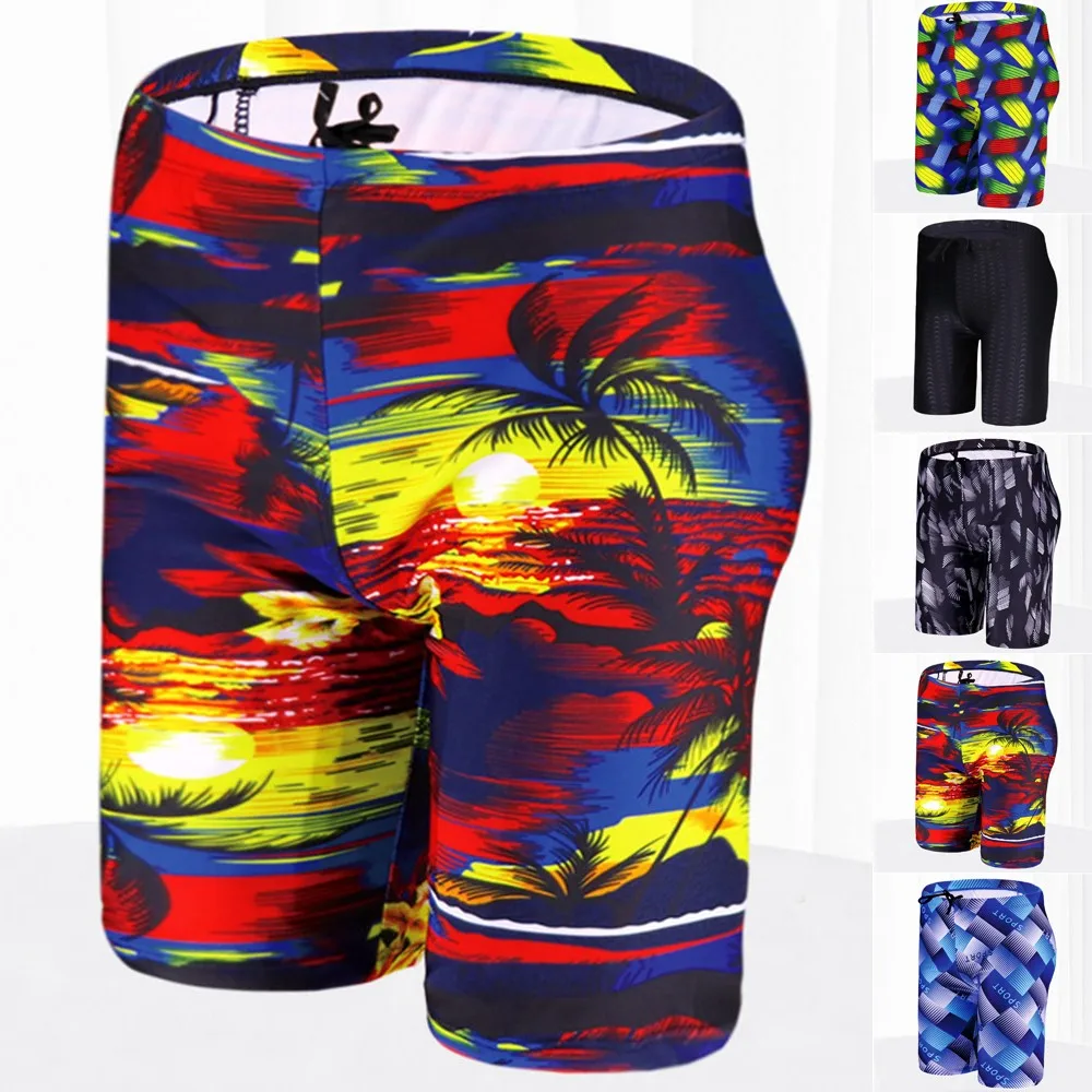 

Printing Men Quick Drying Elastic Spa Vacation Boxers Swimming Trunks Shorts New Arrival Summer Swimwear Men Swimsuit 2021 New