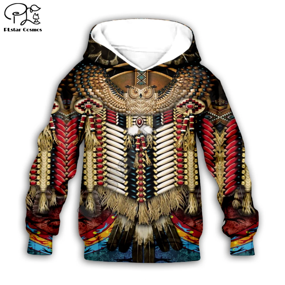 Детские черные толстовки с 3D принтом черепа из индийского Лакота для маленьких