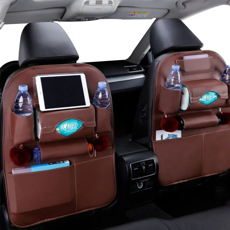 Автокресло сумка для хранения кожа спинка сиденья сумку организатор карманы