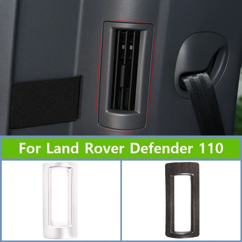 

NEW! ABS Chrome/Oak Wood Grain C-pillar Air Conditioning Air Outlet Frame Trim For Land Rover Defender 110 2020 Car Accessories
