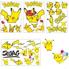 Игрушки TAKARA TOMY, из мультфильма аниме, наклейки Покемон, милые Пикачу, стикеры, Покемоны, модель, скейтборд, гитара для детей, водонепроницаемые стикеры для детей