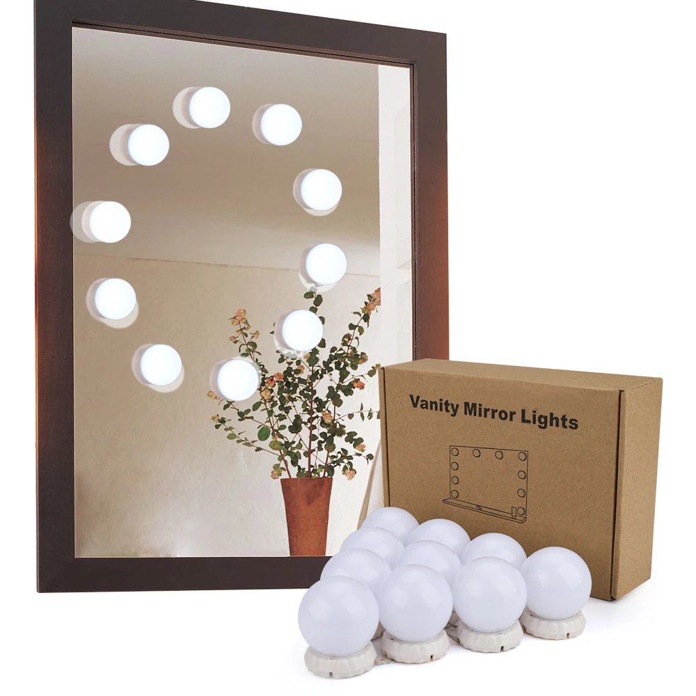 Светодиодный зеркальный светильник для макияжа 10 шт.|Зеркала макияжа| |