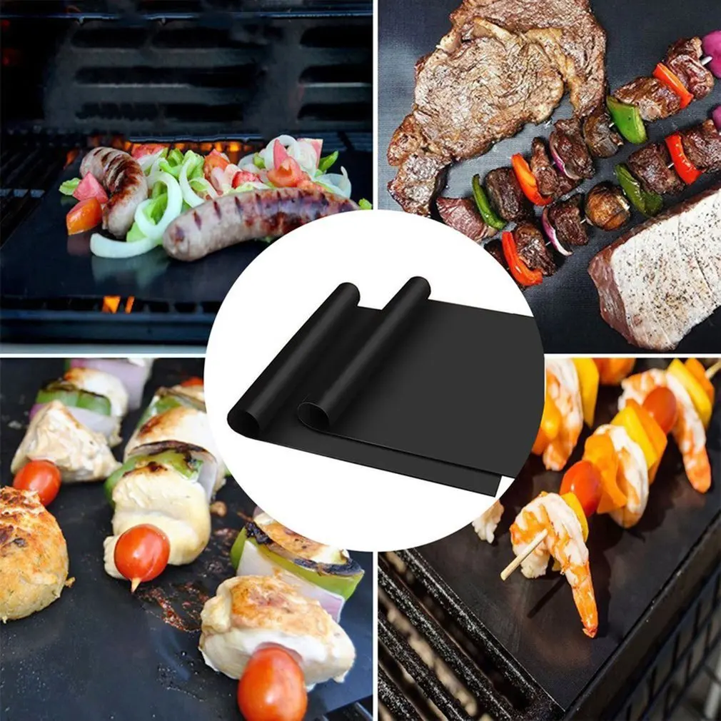 

3PCS Non-Stick BBQ Grill Mat Pad Outdoor Picnic Cooking Barbecue Tool Non-stick BBQ Grill Pad Barbecue Baking Pad Reusable