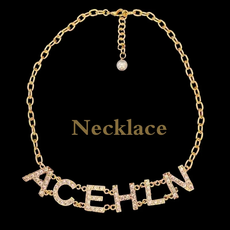 

ACEHLN BRAND 2020 New Necklaces For Women Brand Letter Jewelry Chain Women Choker Necklace Christmas Gifts