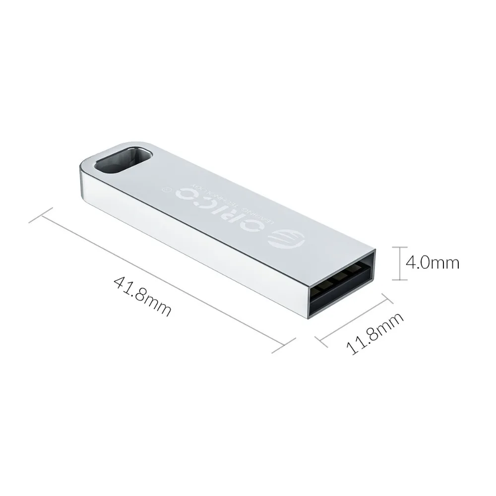 ORICO металлический USB флеш-накопитель 64 ГБ 32 ГБ оперативной памяти, 16 Гб встроенной памяти, флэш-карта памяти, Флеш накопитель USB2.0 usb-накопитель Водонепроницаемый металлическое серебристое Memoria cel USB