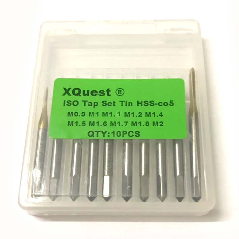 Набор высококачественных метрических винтовых кранов Hss co для правшей M0.9 M1 M1.1 M1.2