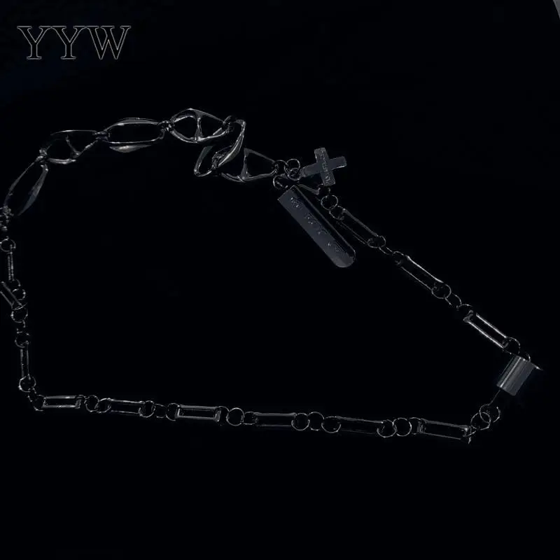 

Thick Chain Necklace Ins Hip Hop Cross Pendant Vintage All-Match Necklace For Female Daily Wear Or Matching Length Approx 53 Cm