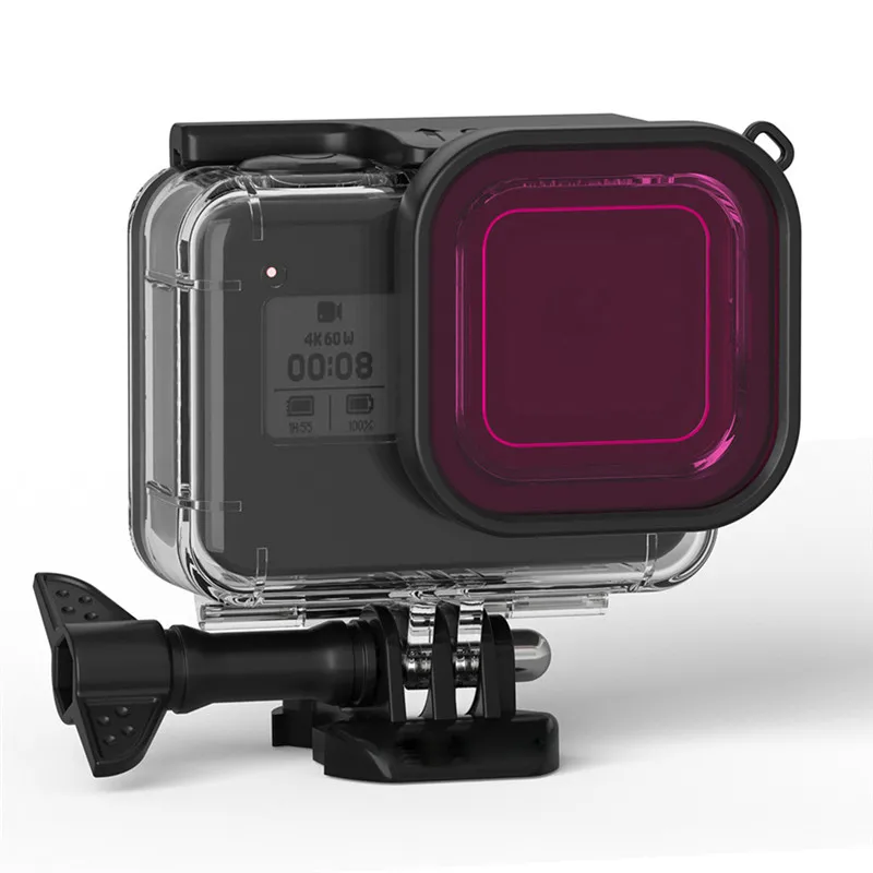 4 в 1 60 м подводный водонепроницаемый чехол для GoPro Hero 8 защитный Корпус черный