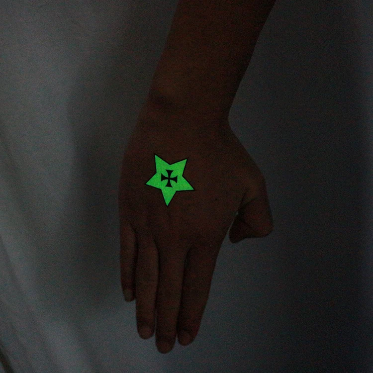 

1 sheet Luminous halloween tattoo sticker for kids funny bats ghost cat pumpkin body arm fake tattoo sticker RA041