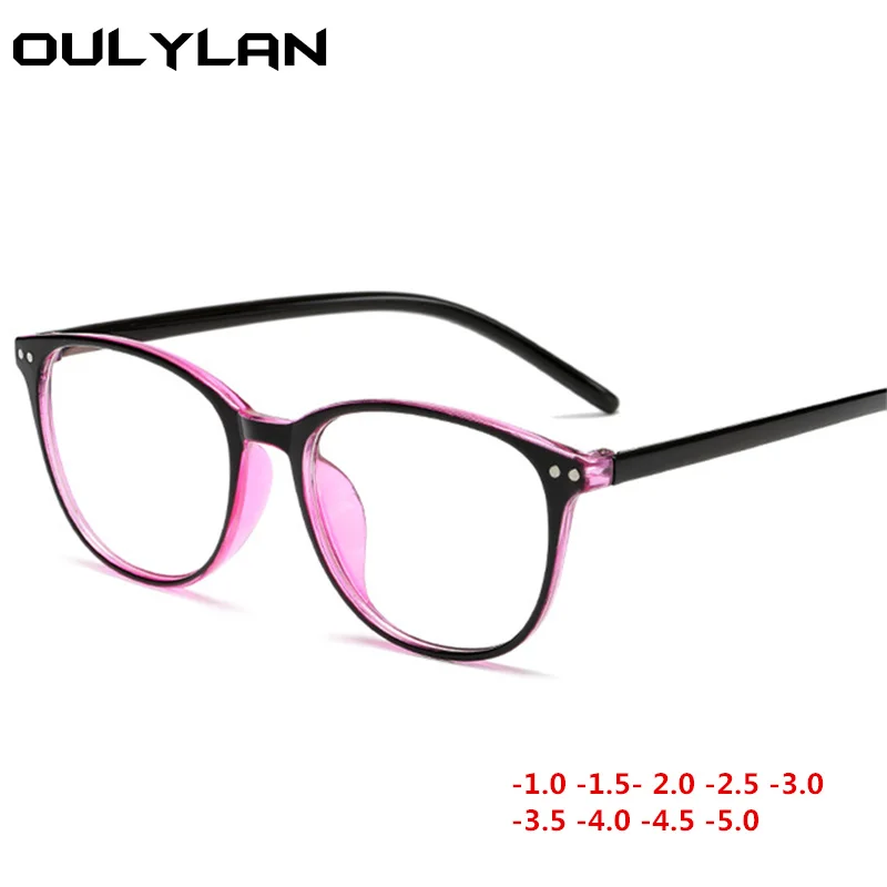Oulylan готовой близорукость очки Для женщин синяя пленка для мужчин близоруким