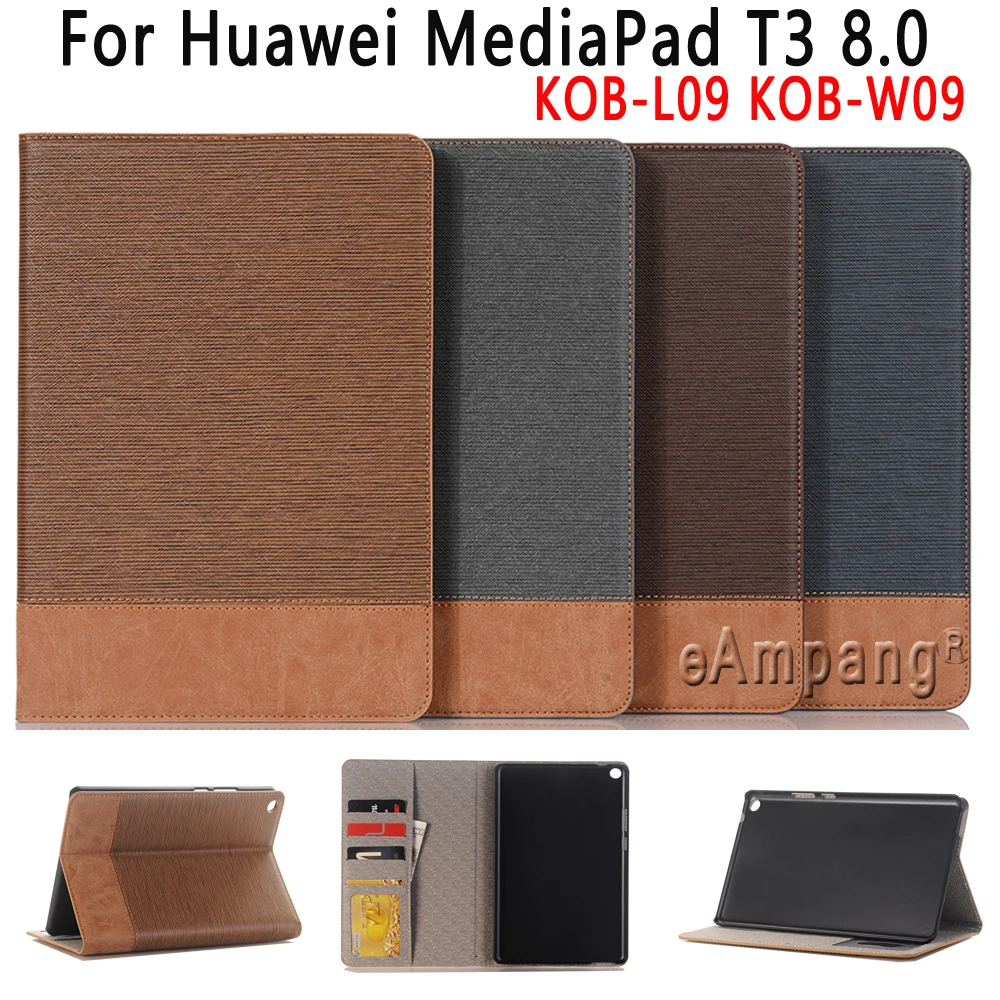 Кожаный чехол для Huawei MediaPad T3 8 0 дюйма Женский противоударный книжка с подставкой