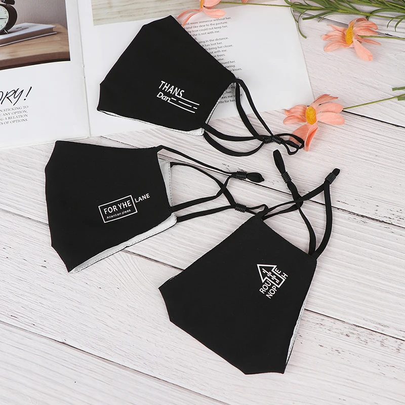 1PC Cotton Unisex Black Anti-dust Mask Motorcycle Bicycle Outdoor Sports Cycling Wearing Windproof Warm Face Mouth Half Mask