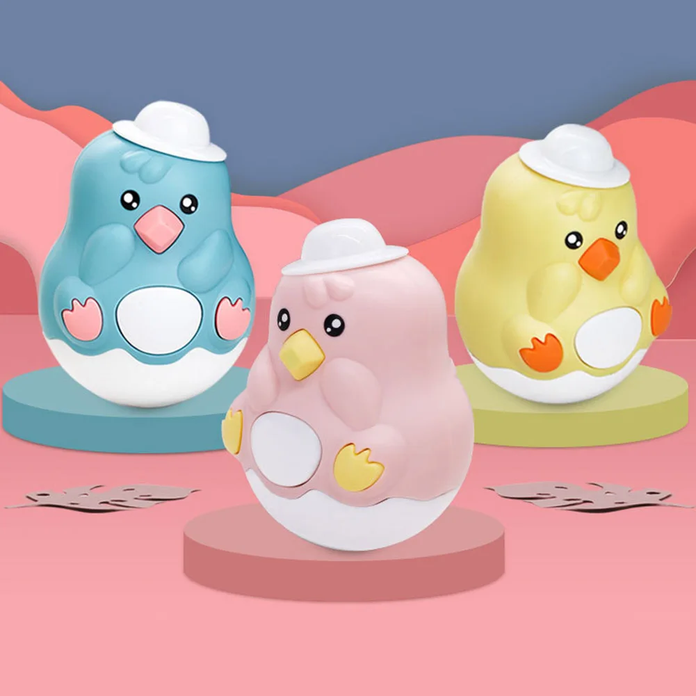 

2 in 1 Childrens Cute Chick Tumbler Toy Dual Use Learning Crisp Ringtone Childhood Early Education Puzzle Doll
