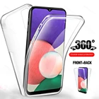 Прозрачный защитный чехол для samsung galaxy a22, a52, a72, a32, a12, a02, a02s, a82, a 12, 32, 52, 72, двойной силиконовый чехол для телефона, 360 