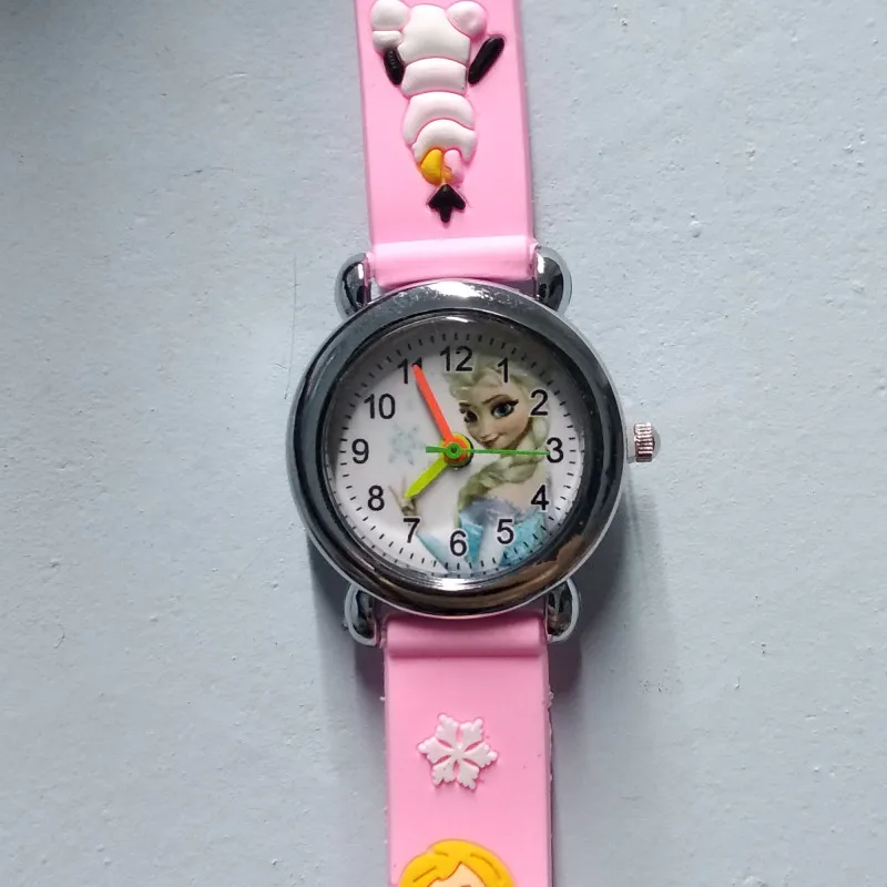 Новые 3D аниме мультфильм Силиконовые Барби принцесса детские часы модные