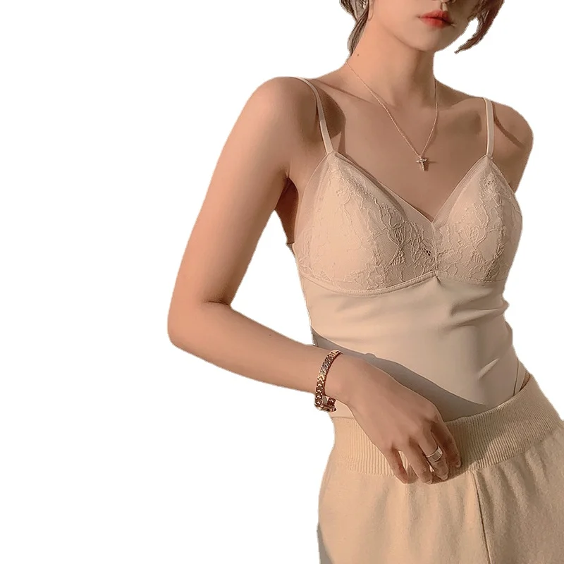 

2021 spring and summer big U backless French romantic lace sexy mesh traceless bra bosom beauty back straps