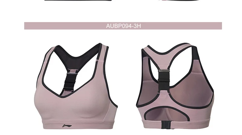 Li-Ning, женские спортивные бюстгальтеры для тренировок, высокая поддержка, плотная посадка, Регулируемые дышащие чашечки на подкладе, спортивные топы AUBP094 WBJ202