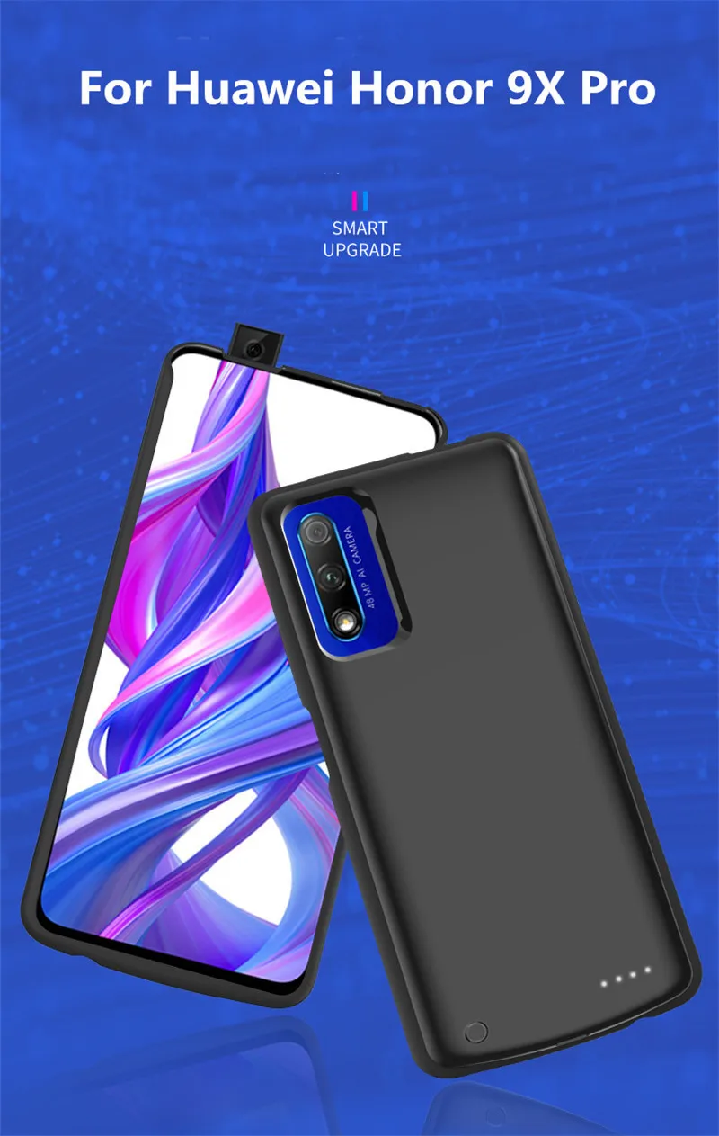 Высококачественный чехол для huawei Honor 9X Pro, Внешнее зарядное устройство для резервного копирования, 6500 мАч, зарядное устройство, чехлы для аккумуляторов