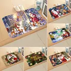 Рождественский коврик с Санта Клаусом, уличный ковер, Рождественский Декор для дома, Рождество 2021, украшения, подарок на Новый год 2022