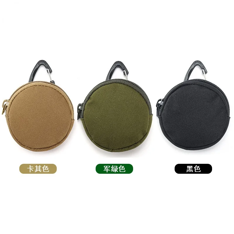 Outdoor Supplies Triangle Buckle Round Parts Bag Earphone Bag MOLLE System Small Hanging Bag
