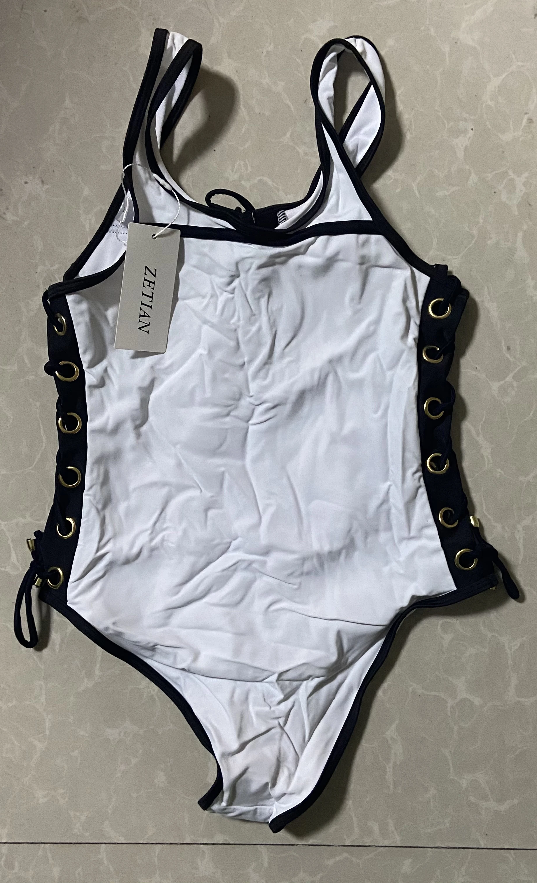 

ZETIAN Sexy One Piece Swimsuit Women Swimwear Lace Up Bodysuit Bandage Beach Bathing Suit Monokini Swimsuit Swimming Suit