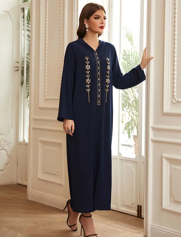 

Moroccan Kaftan Muslim Fashion Abayas for Women Turkish Dresses Dubai Abaya Islam Clothing Caftan Marocain Vestidos Musulmanes