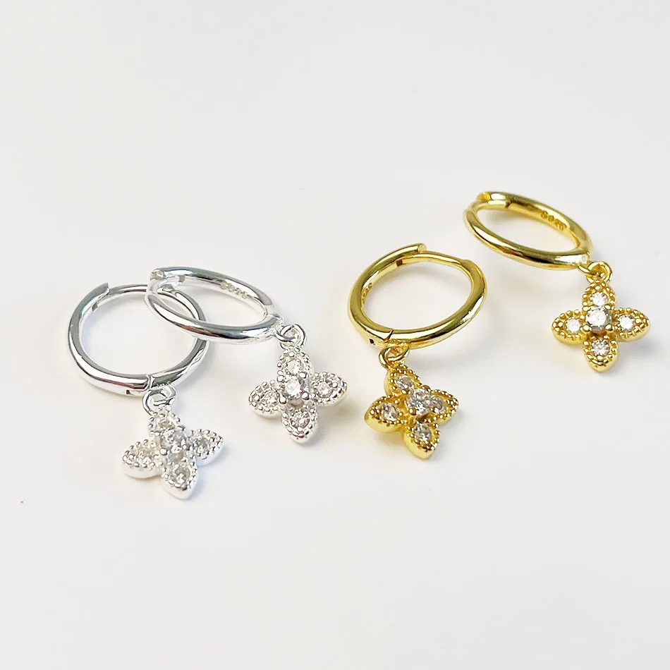 18K золото 100% Аутентичные 925 стерлингового серебра мини CZ комплект ювелирных