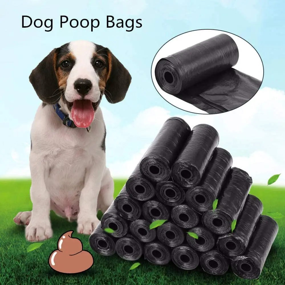 

Pure Dog Poop Bag 15 Bags/Roll Biodegradable Large Dogs Waste Bags Dispenser Outdoor Home Clean Refill Garbage Bag Pet Supplies