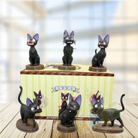 6pcsset anime kikis delivery service black cat kiki pvc figure model doll new no box